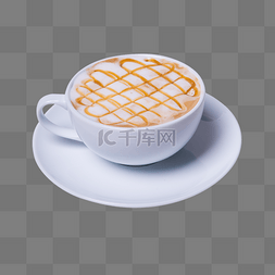 白色圆弧咖啡饮料元素
