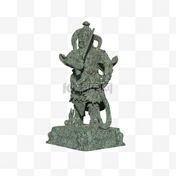 古代武士青铜立像