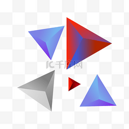 三角体图片_创意立体三角形