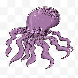 紫色章鱼插画