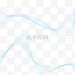 科技不规则网格图片_不规则图形波浪线条边框蓝色
