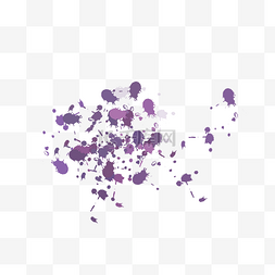 紫色水粉颜料墨点