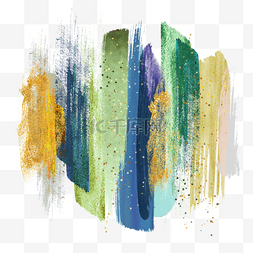 抽象混色图片_蓝色和绿色闪粉混色彩色抽象笔刷