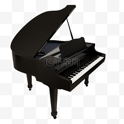 黑色典雅三角钢琴