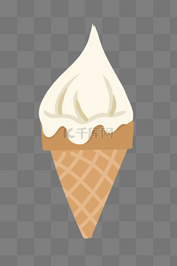白色奶油冰淇淋