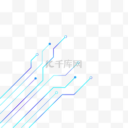 渐变线图片_不规则图形科技感点线蓝色