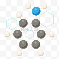 苯分子结构化学插画