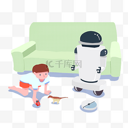 扫地机器人素材图片_人工智能管家扫地机器人当代科技