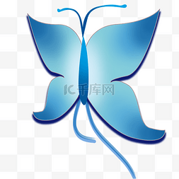 漂浮蓝色蝴蝶插图