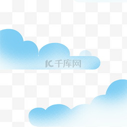 动漫天空图片图片_蓝色的云朵免抠图