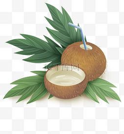 美味的椰子汁图片_夏季美味的椰子汁