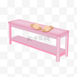 粉色鞋柜卡通家具
