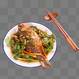 餐点元素图片_清蒸鱼餐具木筷常菜美食餐点中餐