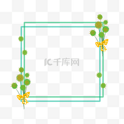 春天春季绿色手帐边框