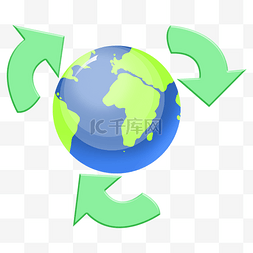 环保保护环境插画图片_绿色循环环保插画