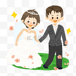 七夕图片_七夕情侣浪漫婚礼PNG素材