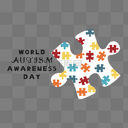彩色拼凑图片_拼凑式world autism awareness day
