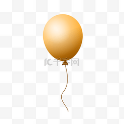 黄色气球气球图片_金黄色卡通气球