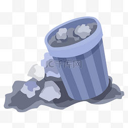 有害垃圾黑白图标图片_垃圾废纸垃圾桶