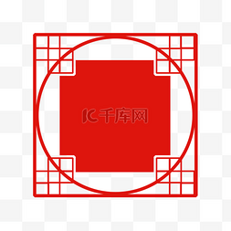 红褐色纹理图片_边框纹理红色方形红底中国风边框