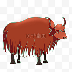 红色牦牛动物