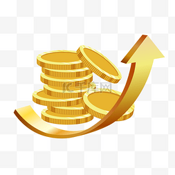 中南财经政法图片_上涨的金色箭头和钱币
