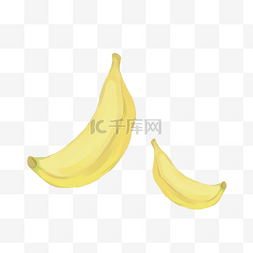 夏季香蕉水果黄色简单