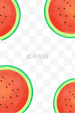 水果西瓜背景插画