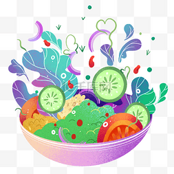 水果沙拉海水果报图片_蔬菜沙拉集合减脂餐