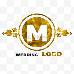 婚礼logo素材图片_金色婚礼LOGO