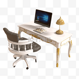 现代欧式卧室图片_欧式豪华书桌椅