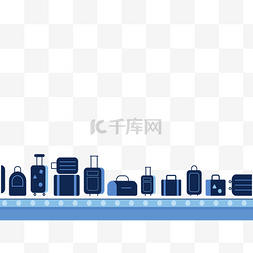 黑色的行李箱子免抠图