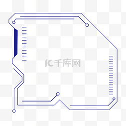 时尚科技蓝色线框图