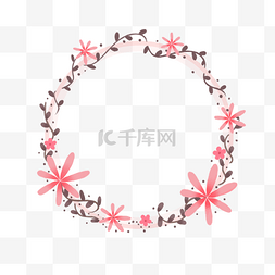 粉色花朵装饰框图片_粉色花朵装饰框