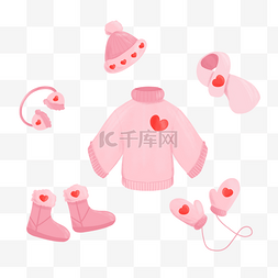 雪靴图片_冬季粉色可爱衣服