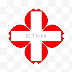 红色合作展板图片_医院标志十字架