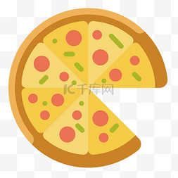 切开的披萨图片_ 切开的披萨 