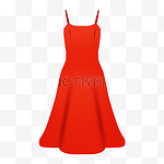 红色连衣裙衣物