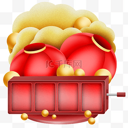 古风红色灯笼图片_中国风灯笼云朵倒计时