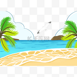 海洋椰子树图片_大海海滩海景