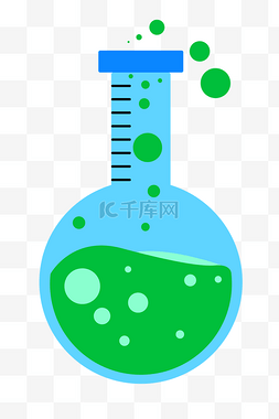 烧瓶化学卡通容器