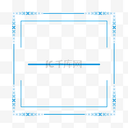 蓝色简约扫一扫边框