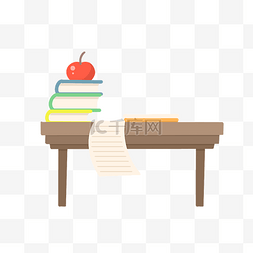 作业和苹果书桌