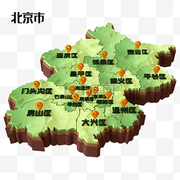 中国地图格子图片_立体北京地图