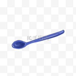 蓝色的勺子免抠图