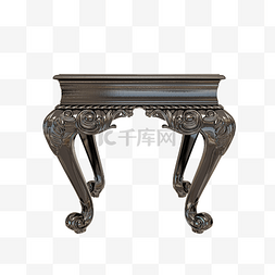 欧式的桌子图片_欧式家具黑木欧式小桌
