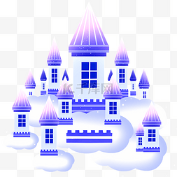 城堡窗户图片_在云层上城堡