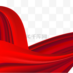 中国画素描图片_红布绸缎