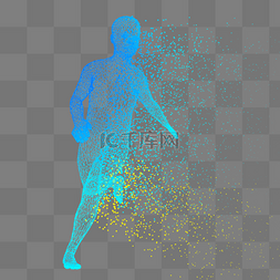 数据人体图片_人体科技运动智能魔幻数据光点状
