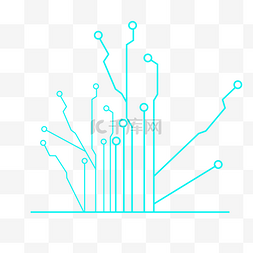 电路板抽象图片_蓝色电路板科技树